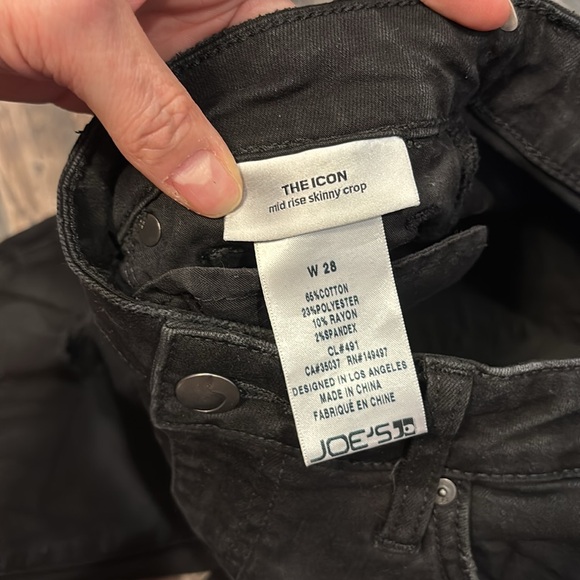 Joe's Jeans The Icon Mid Rise skinny black cuffed - Picture 3 of 5